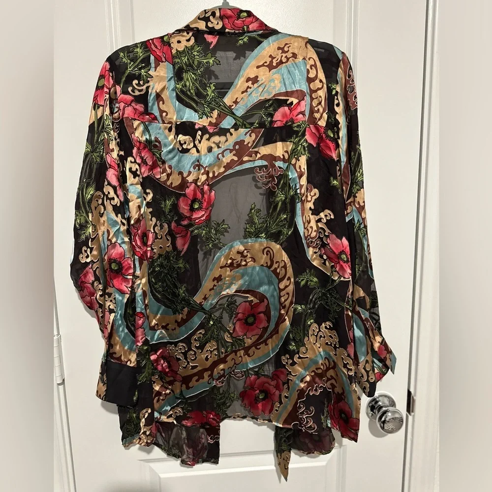 Vikki Vi Multicolor Floral Jacket - Picture 5 of 5